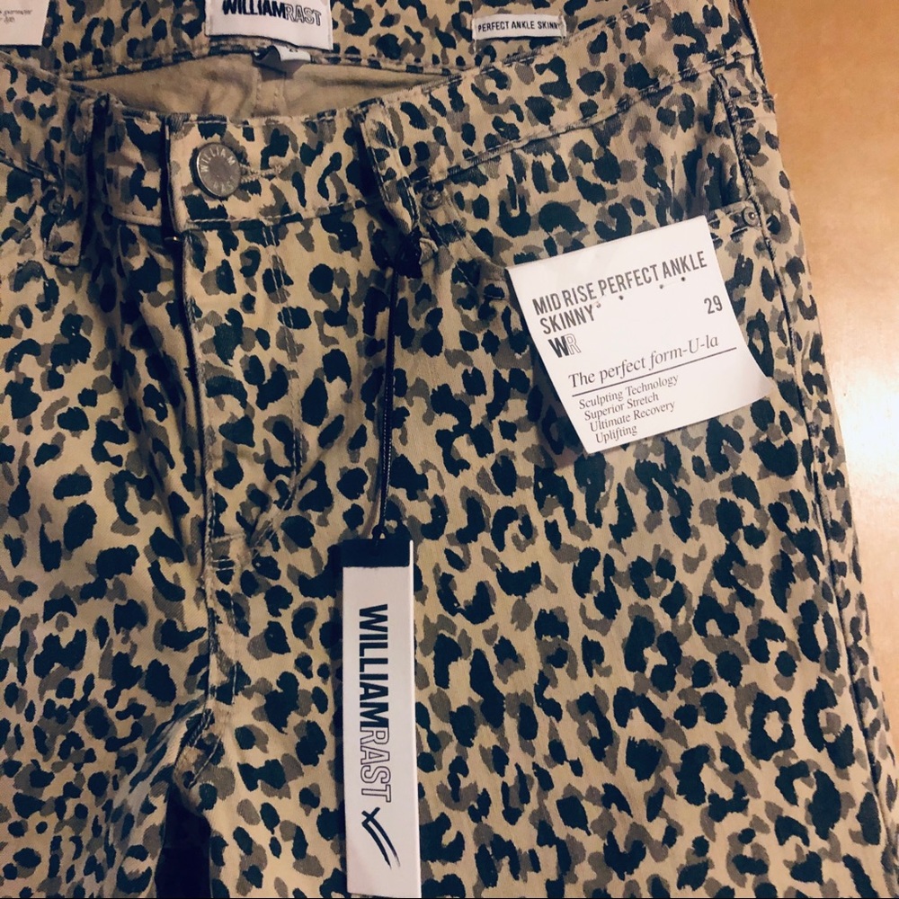 CHEETAH-WAVE PRINT WILLIAM RAST SKINNY JEANS! NWOT - Picture 3 of 10